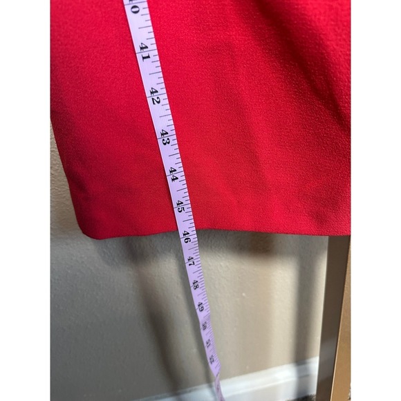 Shoshanna Red Ruched Bodycon Dress Puff Sleeve Party Cocktail Sz 8